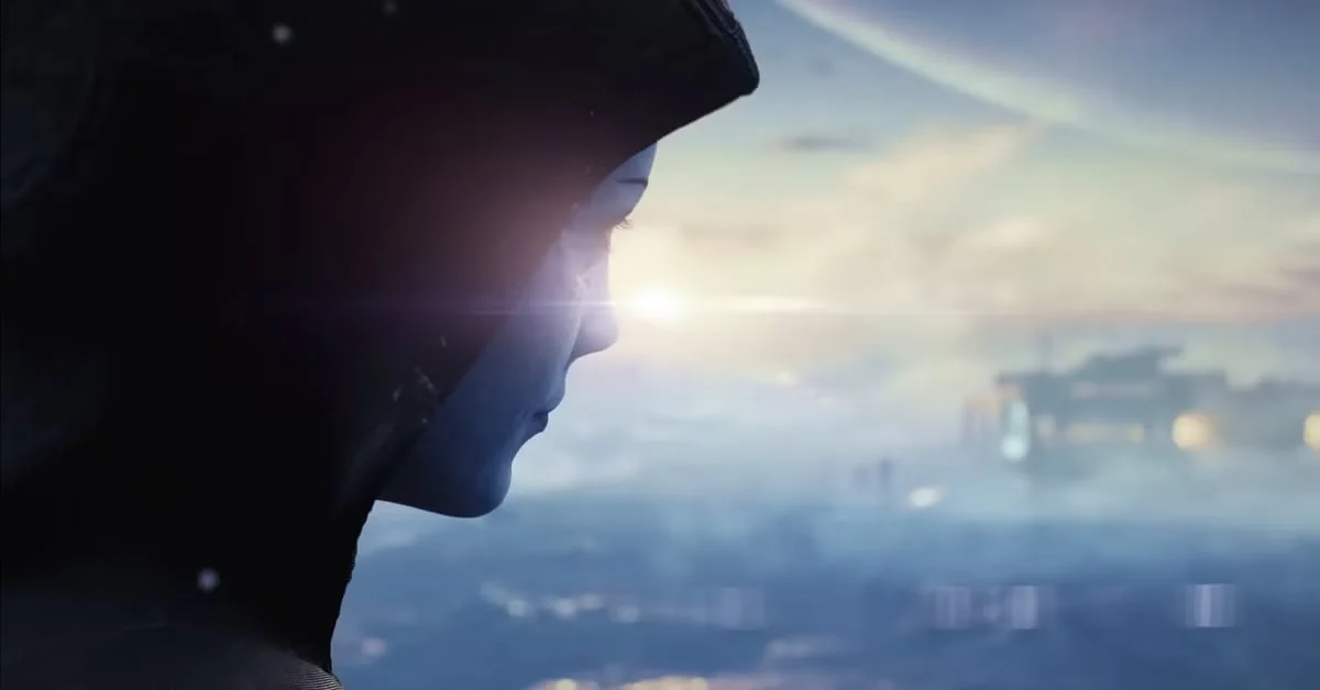 Liara, personagem de Mass Effect, em arte da BioWare