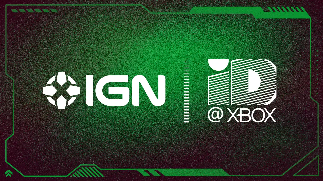 Arte de divulgação do ID@Xbox Showcase em parceria com a IGN