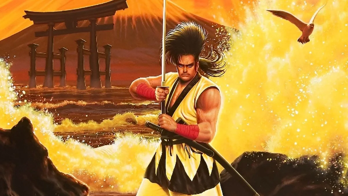 Arte do jogo de luta Samurai Spirits, da SNK